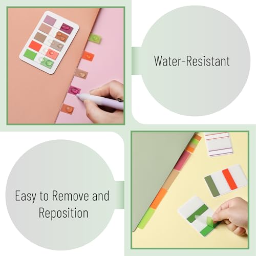 Mr. Pen- Sticky Index Tabs, 500 Pcs, 21 Sets, Colorful - color: Beetroot
