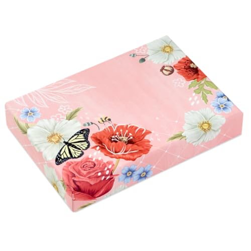 Hallmark Stationery Set with Cards, Notepad and Stickers (Pink Florals)