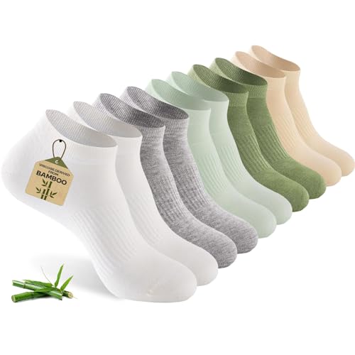 Women's Ankle Socks, 5 Pairs, Bamboo Rayon Ultra Thin Low Cut - color: Assorted 3, size: Medium