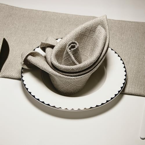 BALCONY & FALCON Rectangle Table Cloth Waterproof Beige 17.7"x17.7" 6pcs - color: Beige, size: 17.7" x 17.7" (Square)-6pcs