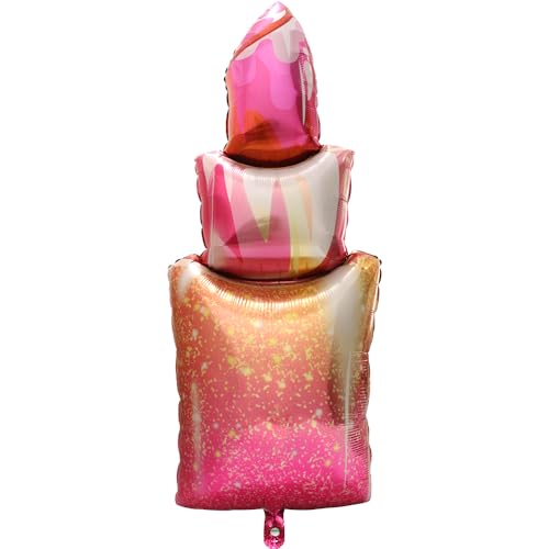 6 Pack Red Lipstick Balloon Lip Stick Kiss Bow Balloon SPA Makeup Supplies - style: Lipstick