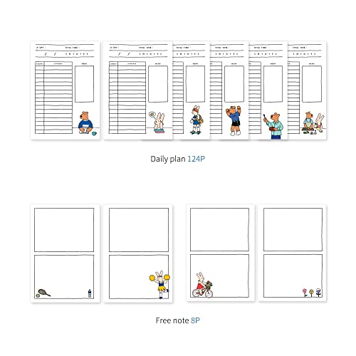 Monolike 2021 Happy and Lucky 4 Month A5 Ruled Academic Planner, Study Plan - color: Happy and Lucky - Reading