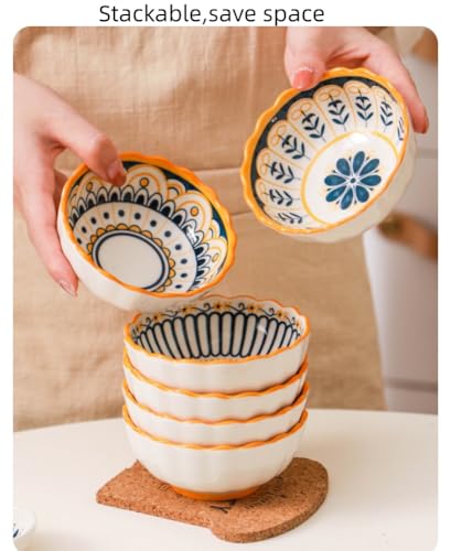 6 Pack 3 oz Small Soy Sauce Dish Ceramic Dipping Sauce Bowls - color: Yellow