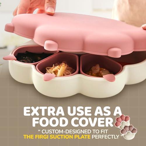 MEOWMEOW TAUPE BROWN | Food Grade Silicone Dishware Plates for Baby and Toddlers | Unbreakable Durable Material Silicone Tray | BPA Free | Baby Led Weaning | Use Either Lid, Plate | Korea Made - color: Taupe Brown