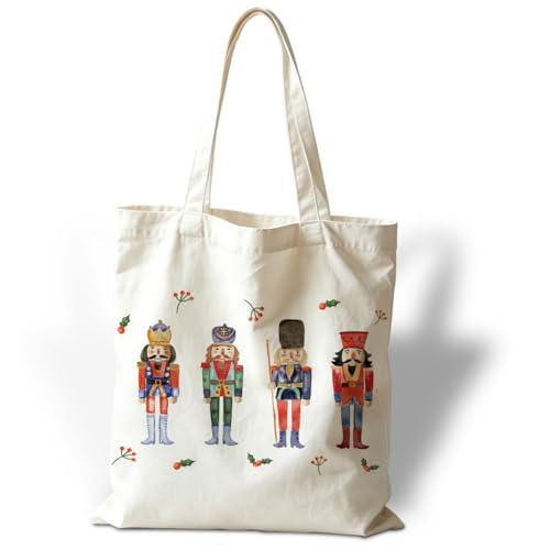 Funny Canvas Tote Bag, Reusable Shoulder Grocery Bag, Holiday Gift Bags for Friends, 13.7x15.7 inch - color: Style 01