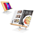Wishacc 360 Degree Adjustable Book Stand, Reading Holder with Rotating Base (13.2 x 9.2 inches) - size: 13.2 x 9.2 inches
