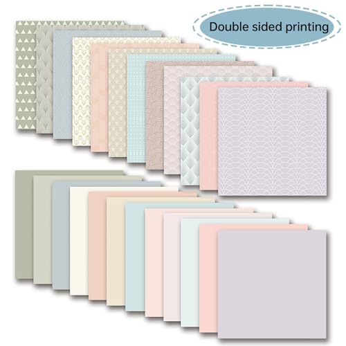12"X12" Scrapbook Paper, 24 Sheets Double-Sided Pastel Boho Patterned Paper - color: Boho1