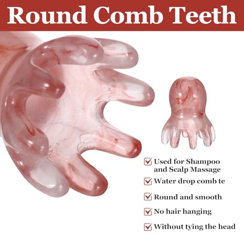 2 Pcs Octopus Scalp Massager Comb Hair Massage Scalper Spa Equipment Gifts