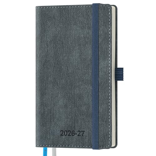 2026-2027 Weekly and Monthly Planner (Jul.2026–Dec.2027) - color: Charcoal Gray, size: Pocket-6.5" x 3.75"