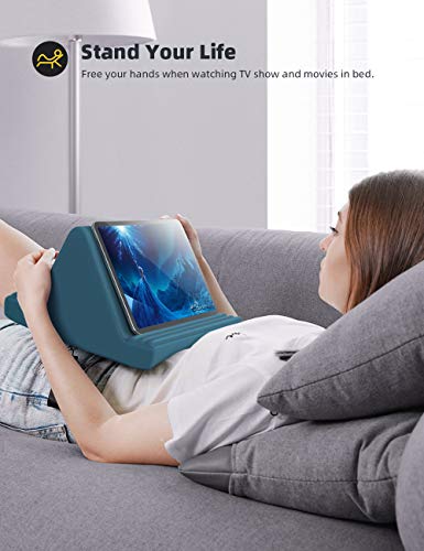 Lamicall Tablet Pillow Stand iPad Bed Soft Holder for Lap 6 Viewing Angles - color: Blackish Green