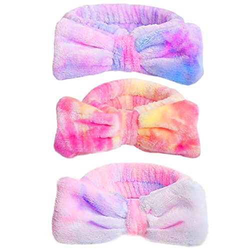 WSYUB Spa Headband,Makeup&Skincare Headbands,Headband for Washing Face - color: Gradient Purple,Pink and White