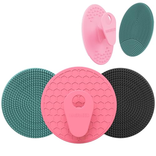 INNERNEED Silicone Body Scrubber Gentle Exfoliating Brush, Black+Green+Pink - color: (Set3) Black+dark Green+pink