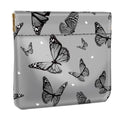 Squeeze Coin Purse Pouch Mini Coin Pocket Portable Change Wallet - color: Black Butterflies, size: Mini (3.54"x3.2")