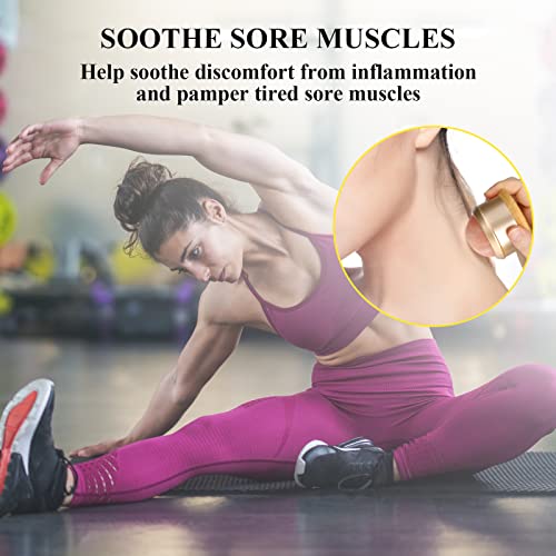 gemshan Himalayan Salt Massage Ball - Full Body Roller Tool, Neck Back Arm Pain Relief - color: Gold