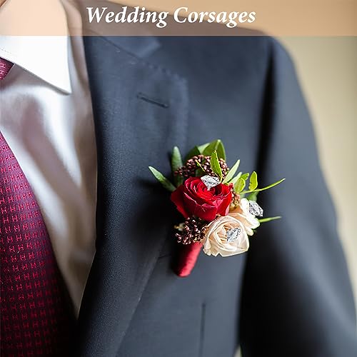 200Pcs Diamond Pins Corsage Boutonniere Pins, 2 Inch Flower Floral Sewing Pin, Straight Rhinestones Pin for Wedding Hair Accessories, Jewelry Decoration DIY Craft, Women and Men