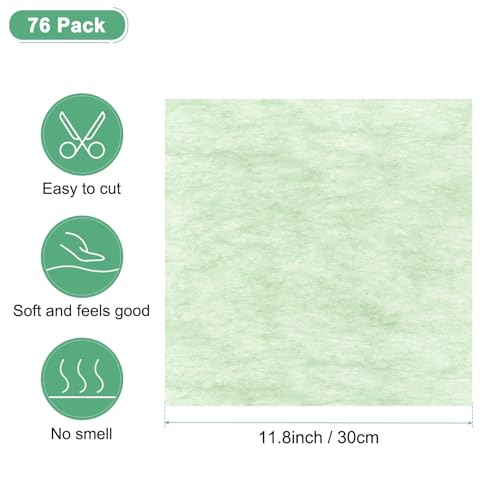 M METERXITY 76-Sheet Korean Cotton Wrapping Flower Paper, 11.8 Inch/ 30cm Waterproof Floral Wrapping Cotton Paper for Bouquets/Gift Packaging [Light Green] - color: Light Green