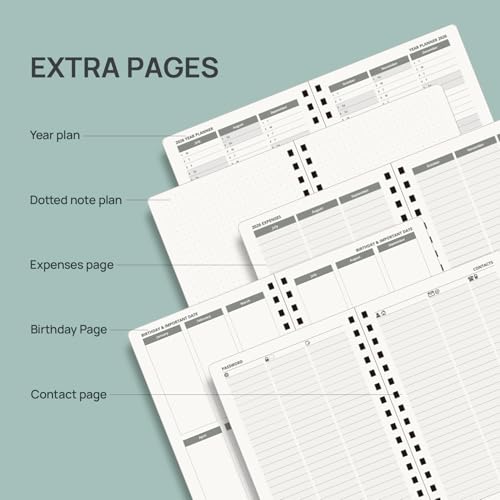 POPRUN 2026-2027 Daily Planner One Page Per Day, 5.75" x 8.5", Day Planner - color: Orange, size: Medium - 5.75" x 8.5", style: Academic Year 2026-2027