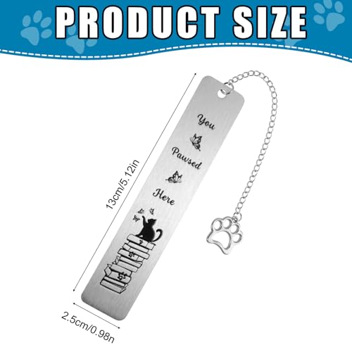 Cat Bookmark, Zinc Alloy Cute Funny Bookmark with Paw-Shaped - style: Butterfly Cat