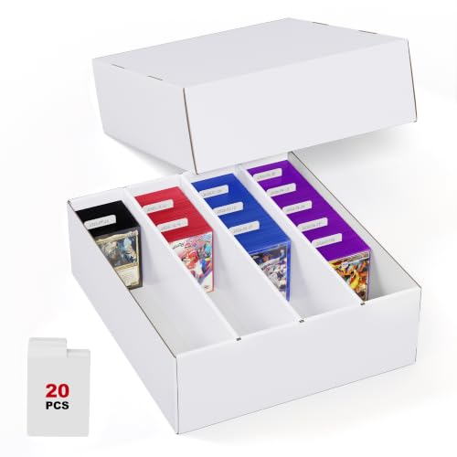 ZLCA 4 Row Trading Card Storage Box, 3200+ Standard Cardboard Storage Box - color: Standard, size: 4 Row