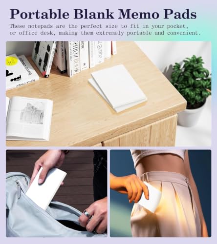 Notepads 3x5, 6 Pack Small Note Pads, Server Note Pad, Scratch Pads 3x5 - color: White- 6 Pack, size: 3x5