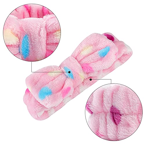LAXIZAR 10 PCS Bow Headbands Shower Spa Headbands Headwraps for Women