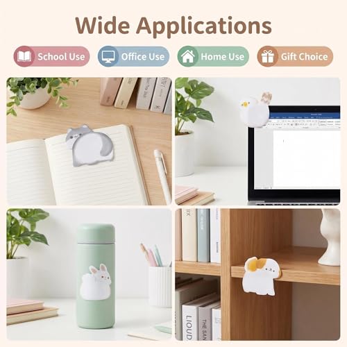 Super Cute Sticky Notes, Self-Stick Note Pads, Kawaii Colorful Sticky Notes, Easy to Post for Studying Home Office School, 4 Styles/360 Sheets (Animal Shapes)