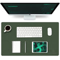 K KNODEL Small Office Desk Mat, Leather Mouse Pad (23.6"x13.8", Dark Green) - color: Dark Green, size: 23.6" x 13.8"