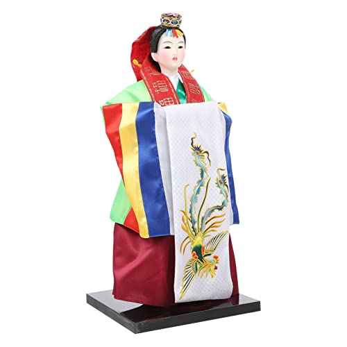 ULTECHNOVO Korean Traditional Doll Figurine Korean Handicraft Doll for Home D Cor Collectible Asian 11.41 X 4.92 X 4.92 in 1 piece