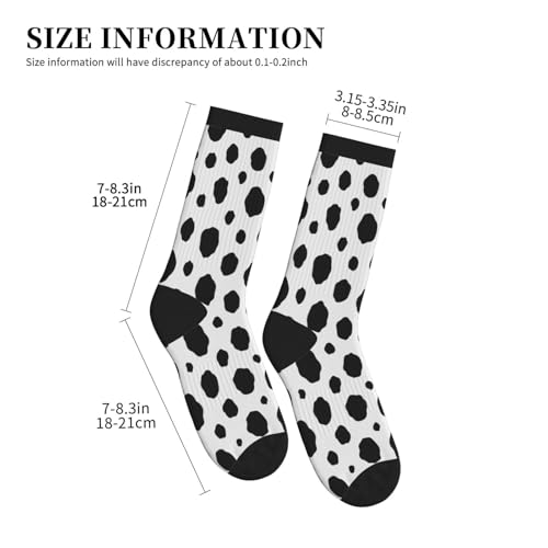 Crew Athletic Socks Funny Crazy Casual Sports Novelty Dress Socks for Women Men Running Hiking - color: Dog Polka Dots