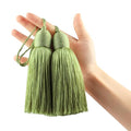 2Pcs Key Tassel with Loop DIY Handmade Craft Accessories,Green - color: Green