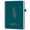 Taja Undated Weekly Planner, To Do List Notebook with Habit Tracker, A5 - color: m.Pine Emerald