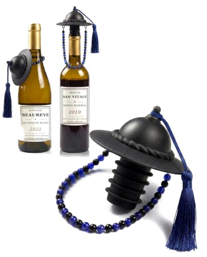 GRIPONG "Jeonlip" Traditional Korean Design Multicolor Wine Bottle Caps to Preserve Freshness, Stylish and Durable, Perfect for Parties and Gifts - Decorative Bottle Plug for Wine & Whiskey - color: Blue