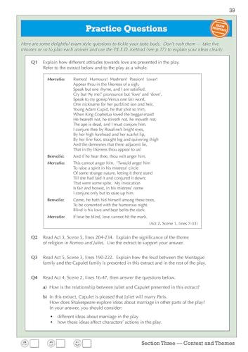 Romeo & Juliet Workbook Inc Answers