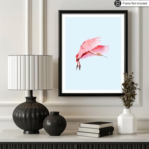 Poster Master Vintage Flamingo Poster - Retro Pink Flamingo Print - Minimalist Art - Gift for Her, Bird Watcher, Animal Lover - Chic Decor for Home, Office, Living Room - 8x10 UNFRAMED Wall Art - color: Style-16, size: 8"L x 10"W