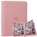 Trading Card Binder 9 Pocket, 360 Pockets Card Collection Binder - color: Pink