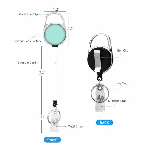 Badge Holder Light Green Badge Holder with Lanyard Clip Covenience to Use for Student Nurse Worker - color: Light Green