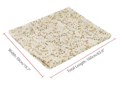 Women's Gypsophila Floral Scarf, Retro Lightweight Silky Sunscreen Head Wrap Neck Scarves for Summer - color: Beige