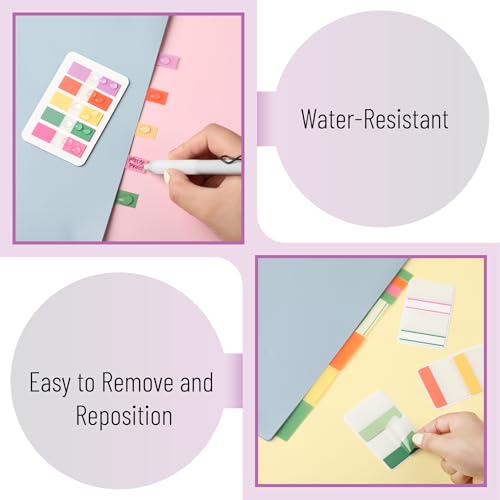 Mr. Pen- Sticky Index Tabs, 500 Pcs, 21 Sets, Colorful - color: Flowers