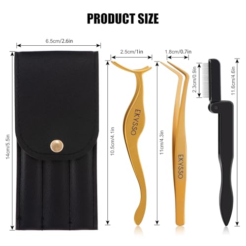 Lash Applicator Tools, 3-in-1 Lash Cluster Tweezers Kit