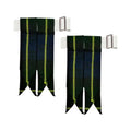 Men's Men's Tartans Kilt Flashes with Heavy Buckle Elastic Adjusters Fit - color: Gorgon