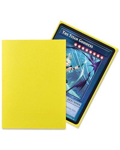 TitanShield Small Japanese Card Sleeves, Yellow (150 Sleeves) - Fits Yu-Gi-Oh - color: Yellow
