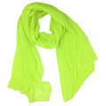 Tapp Collections™ Fashionable Soft Chiffon Scarf - color: Solid / Neon Green