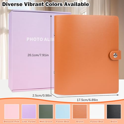 Ruibytree 320 Pockets Album for Instax Mini & Polaroid 2x3" Pictures, Brown - color: Brown