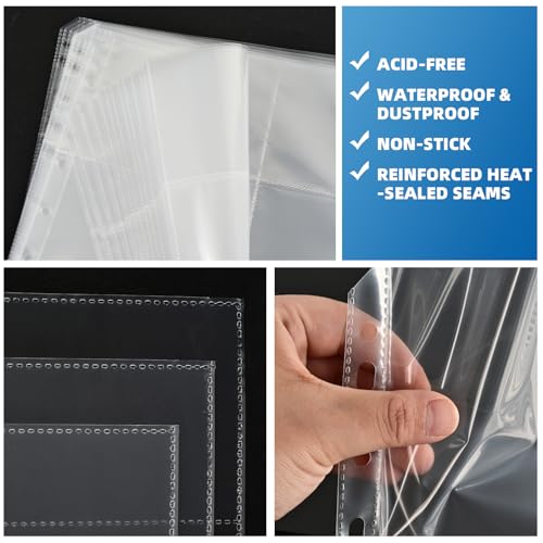 9 Pocket Card Sleeves, Holds 1800 Cards, Trading Card Binder Sleeves - size: 100 Pack