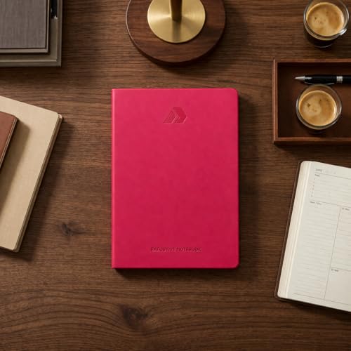 Nextnoid A5 LIned Notebook - 160 Pages, 120 GSM Paper, Raspberry - color: Raspberry, style: Lined 160 Pages
