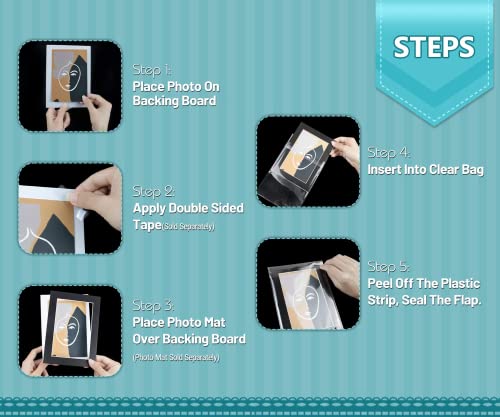 Golden State Art 12x12 Inch Crystal Sealed Clear Plastic Sleeves,100 Pack - size: 12-11/16 x 12-3/8