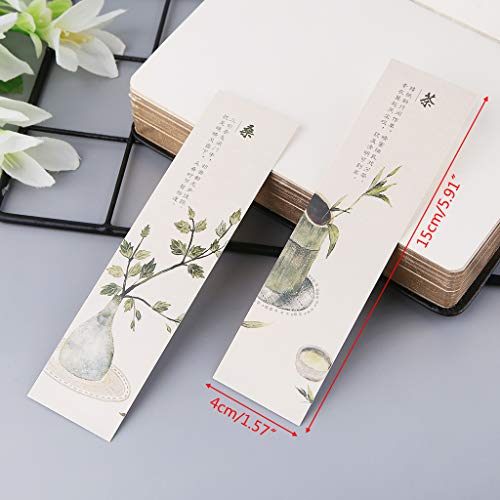 30pcs for Creative Chinese Paper Bookmarks Painting Cards Retro Beautiful for Women Gift