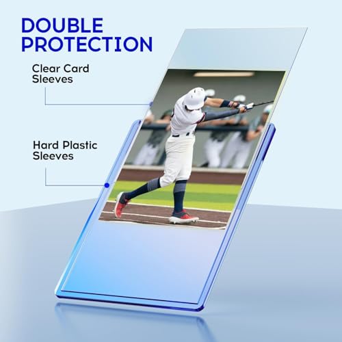 200 Card Sleeves Hard, 3×4 Trading Card Holder (100 Hard+100 Soft) - size: 100 Hard Sleeves + 100 Soft Sleeves