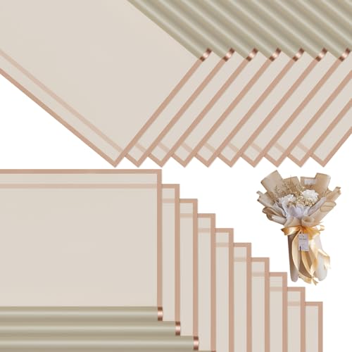 CCIJESW 20 Sheets Flower Bouquet Wrapping Paper Brown - color: 036-Transparent Borwn