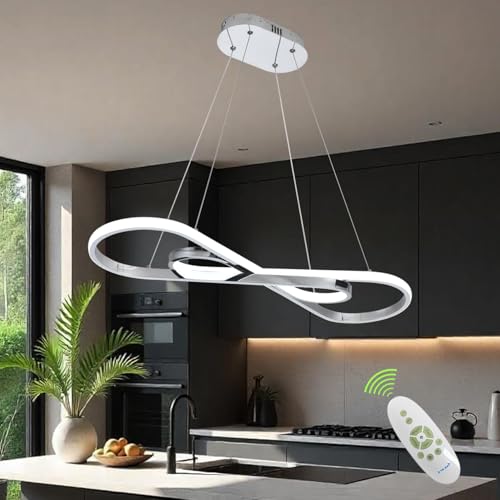 Modern LED Chandelier Pendant Light - color: Electroplated Chrome, size: 29.53in